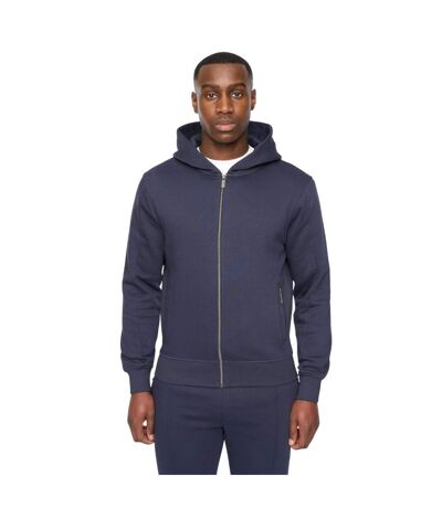 Mens chemtars full zip hoodie navy Duck and Cover