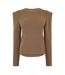 Pull Manches Longues Femme Marron Boss-1