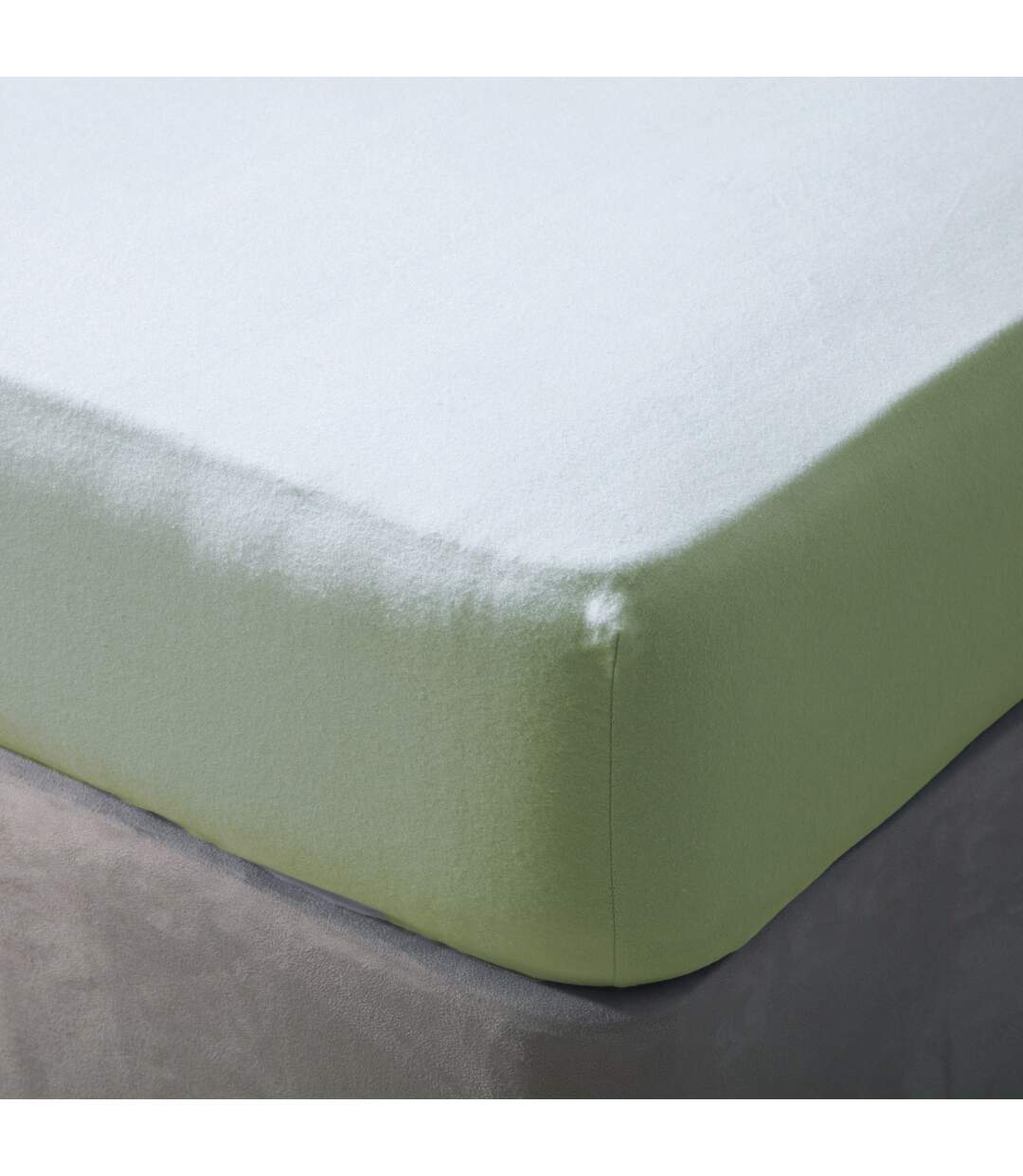 Drap-housse brushed cotton vert pomme Belledorm