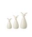 Lot de 3 Rennes Déco Ovales 21cm Écru-2