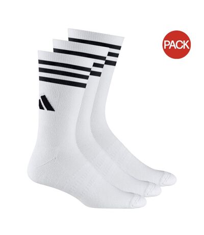 Pack of 3  Mens contrast striped crew socks  white Adidas