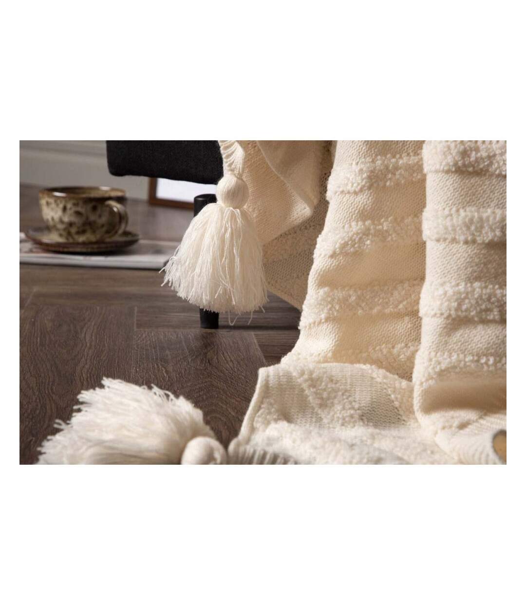 Jeté de canapé en acrylique  Katlyn 130 x 170 cm-3