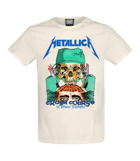 T-shirt Crash Course In Brain Surgery Adulte Blanc Amplified