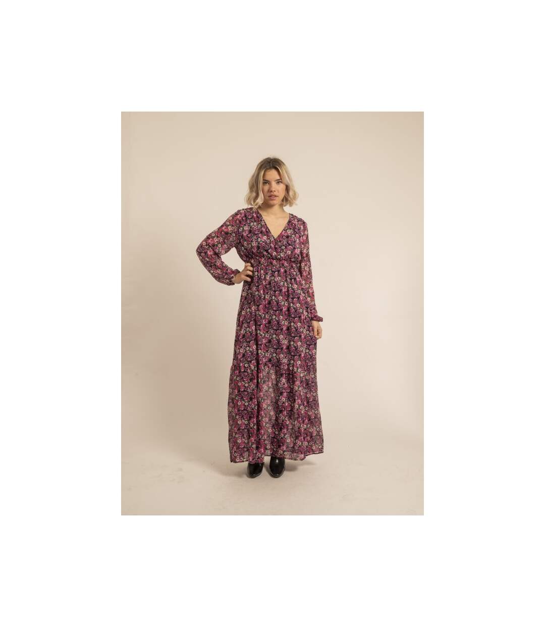 Robe longue à motifs IGNACIA - Dona X Lisa-1