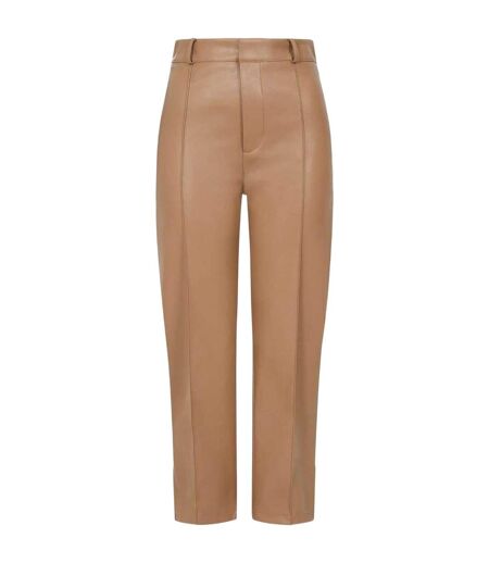 Womens/ladies Leather Trousers Camel Little Mistress