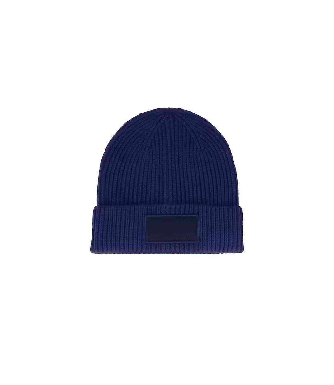 Unisex adult fashion patch beanie oxford navy/black Beechfield-2