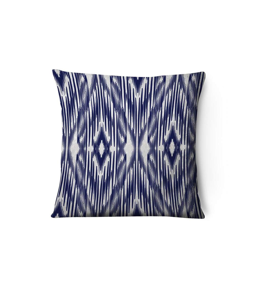 Housse de coussin en velours Louka - L. 43 x l. 43 cm - Bleu-1