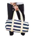 Unisex Nautical Barrel Bag One Size Natural Navy Westford Mill-1