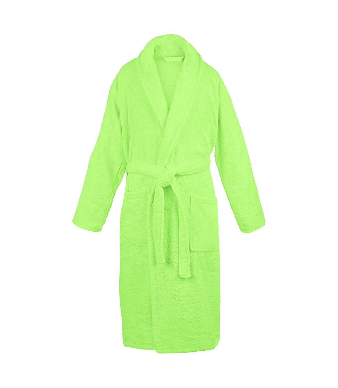 A&R Towels Peignoir de bain unisexe pour adultes avec col châle (Vert citron) - UTRW6532