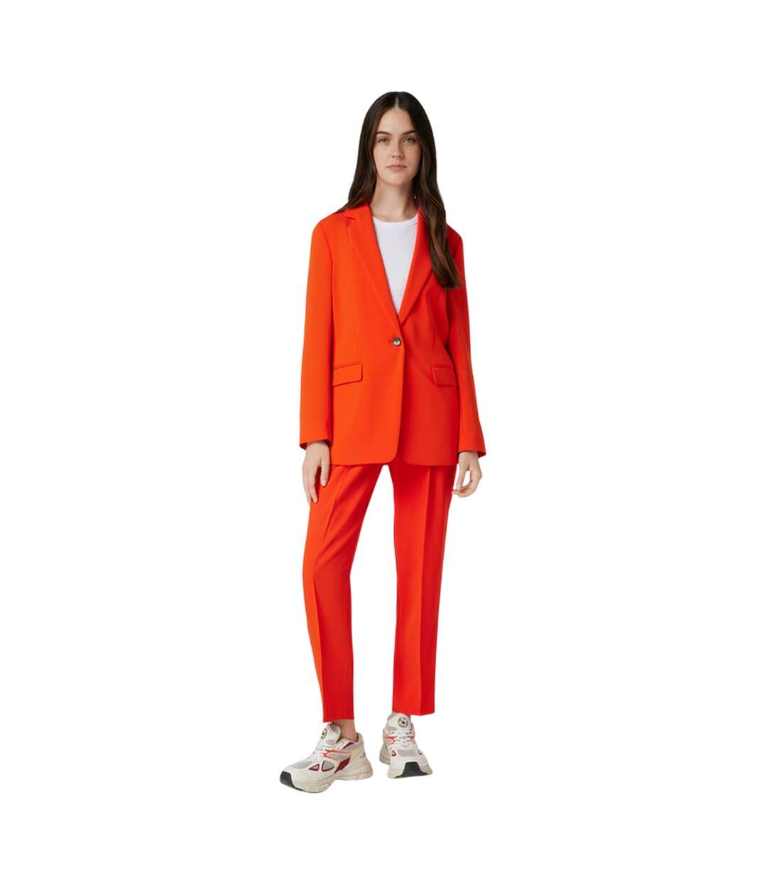Pantalon Tiroko Femme Orange Vif Boss-1