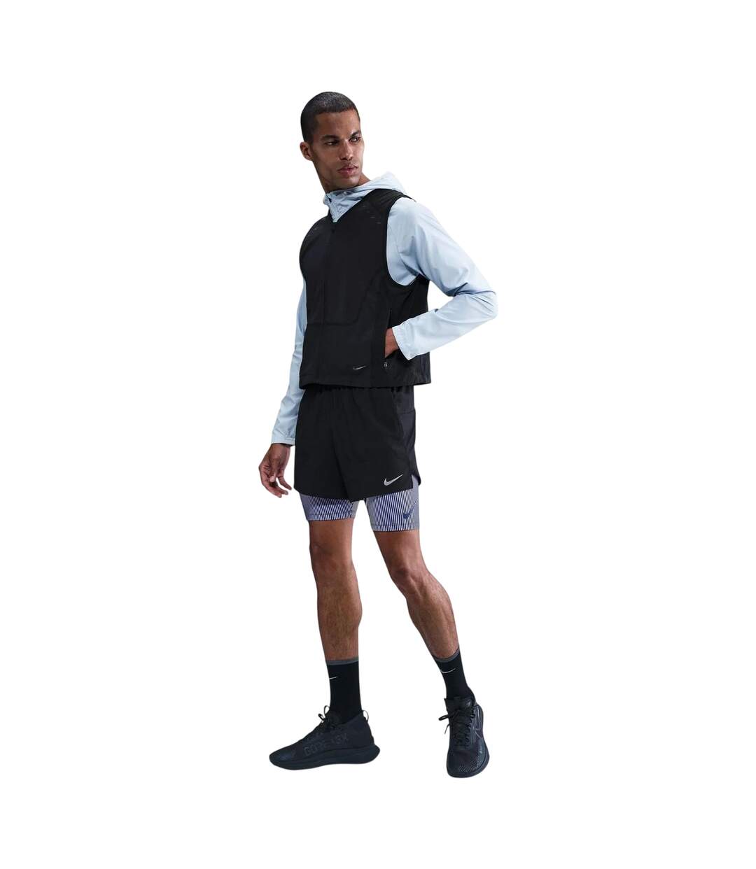Veste Sans Manches Course À Pied Homme Noir Nike-1