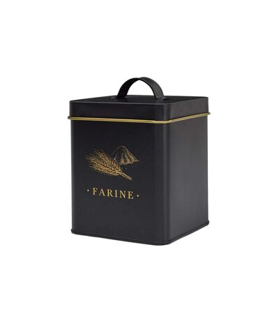 Boîte à Farine en Métal Lounge 19cm Noir
