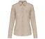 Chemise popeline manches longues - Femme - K549 - beige-1