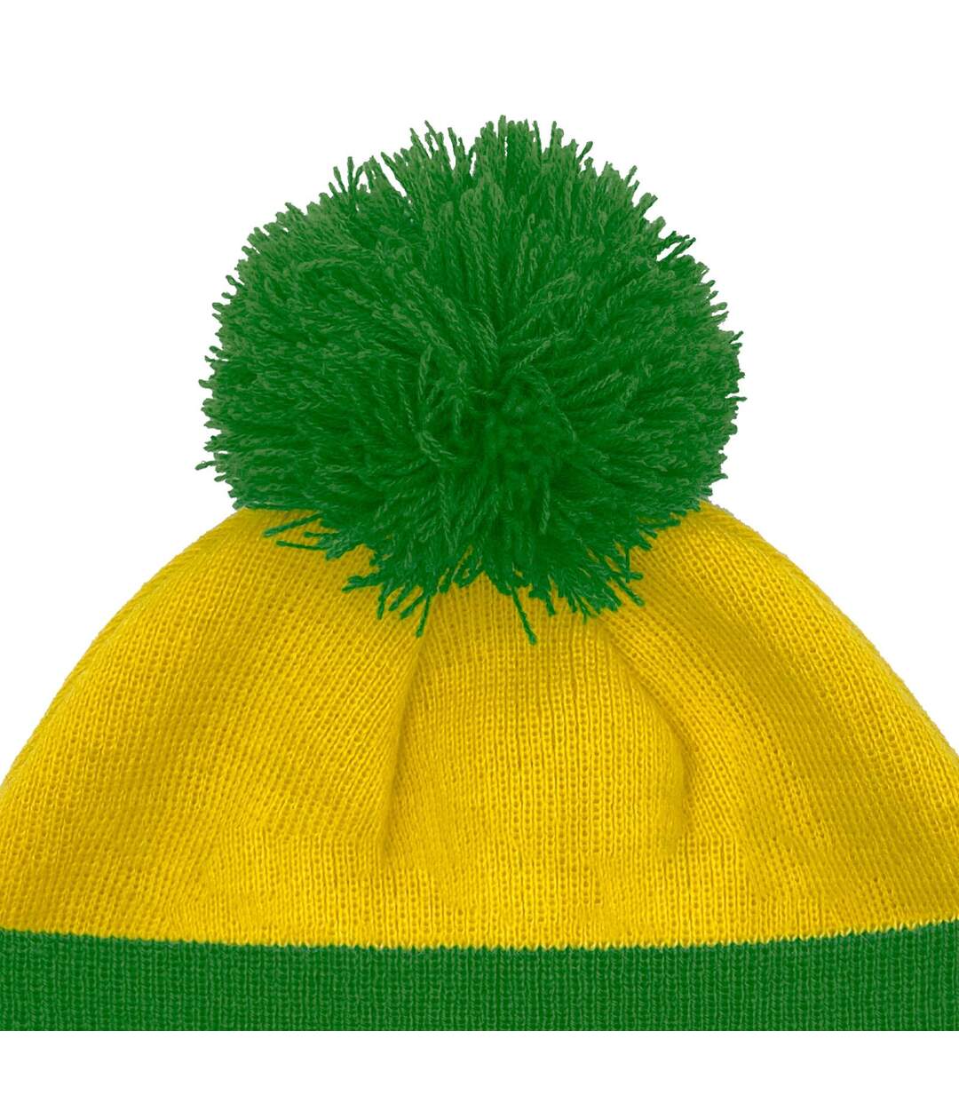Unisex Adult Newton Heath Bobble Hat Yellow Fan Originals-4