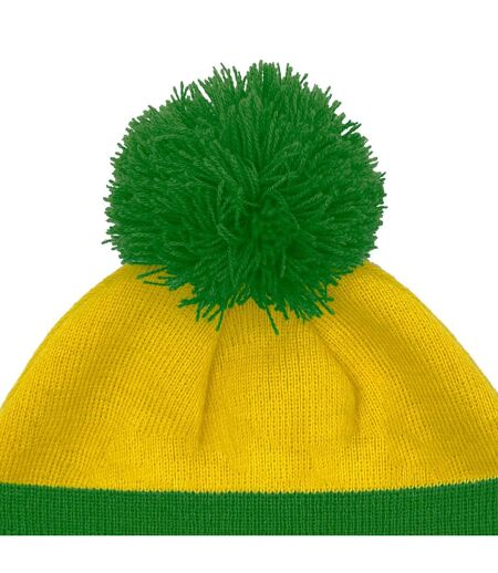 Unisex Adult Newton Heath Bobble Hat Yellow Fan Originals