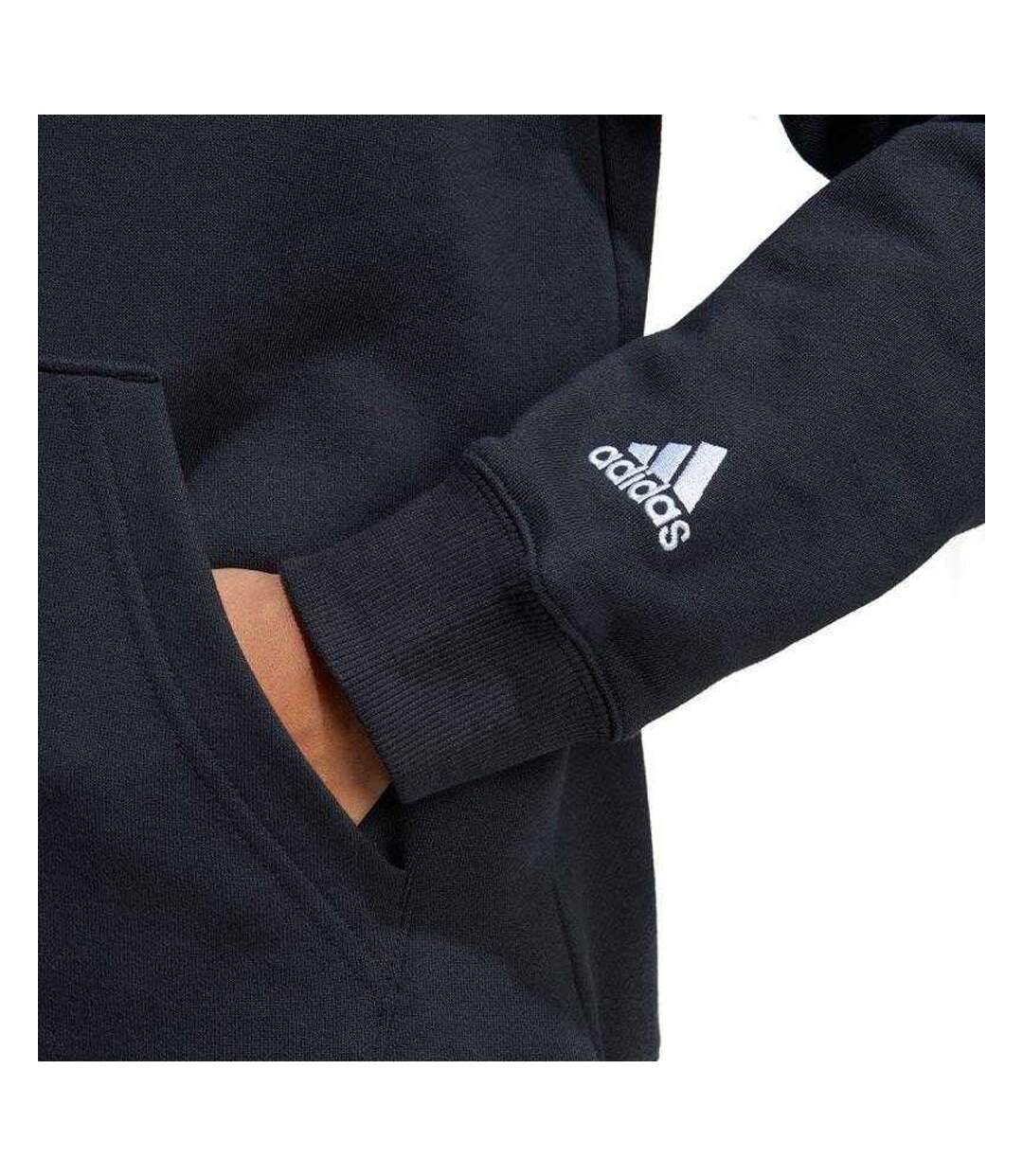 Sweat À Capuche Style Linéaire Essentials Femme Noir Adidas-4