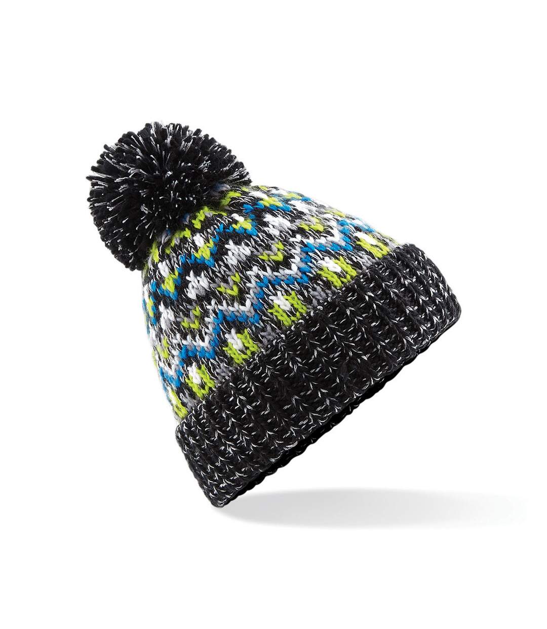 Beechfield Unisex Adults Blizzard Winter Bobble Hat (Liquorice Zing) - UTRW5190-1