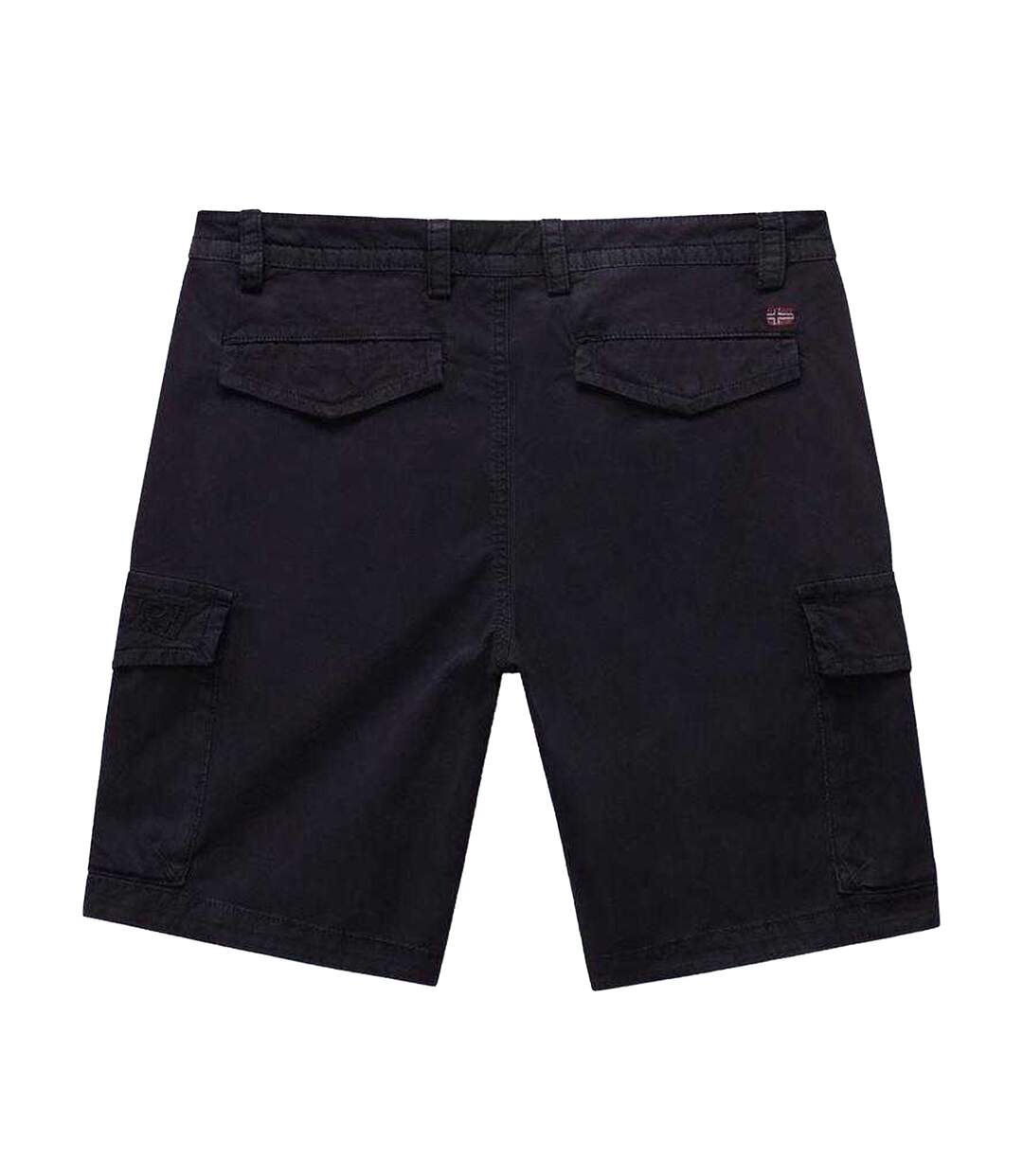 Mens Deline Cotton Blend Cargo Shorts Black Napapijri-3