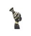 Statuette Tête Femme Tribu Massai 38cm Noir-2