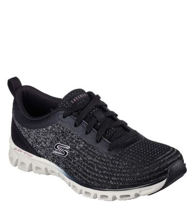 Womens/ladies glide-step head start trainers black Skechers