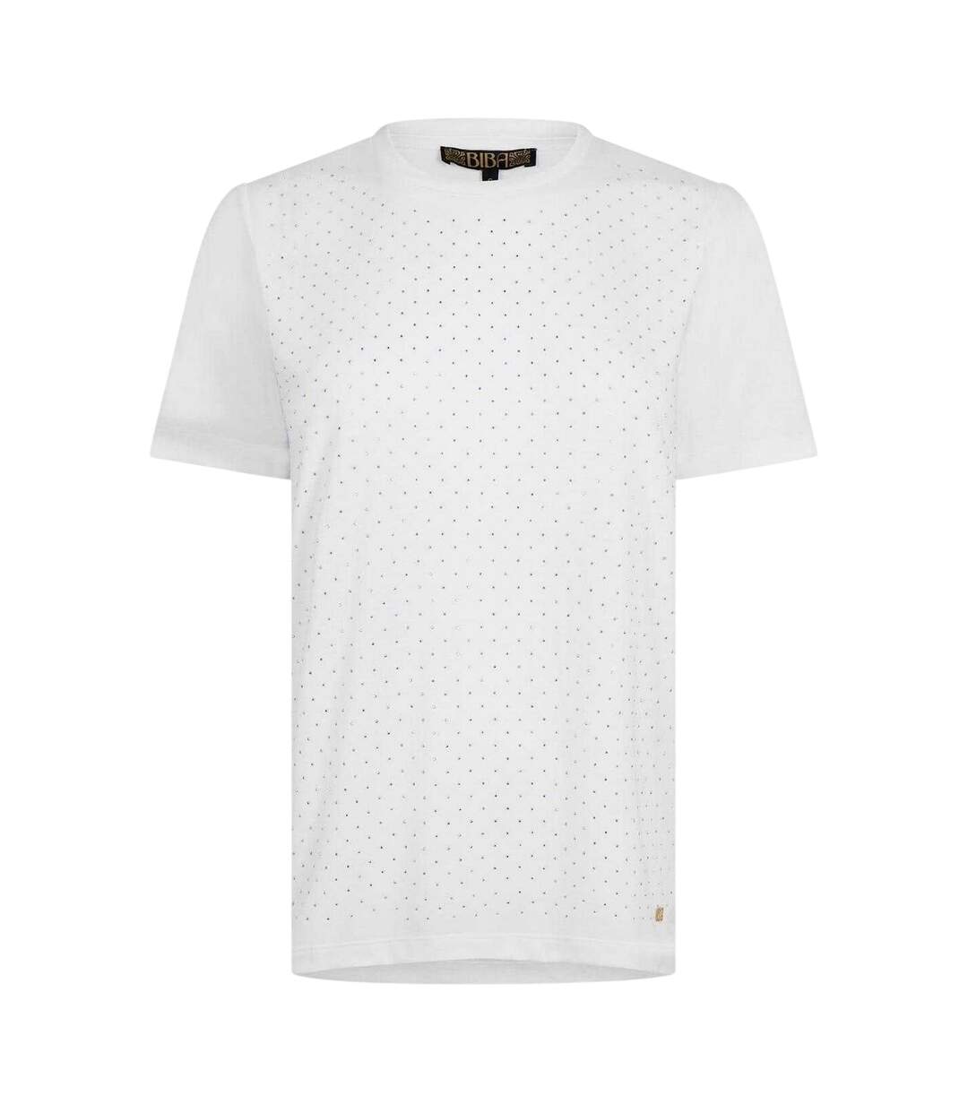 T-shirt Motif/style Strass Femme Blanc Biba-2