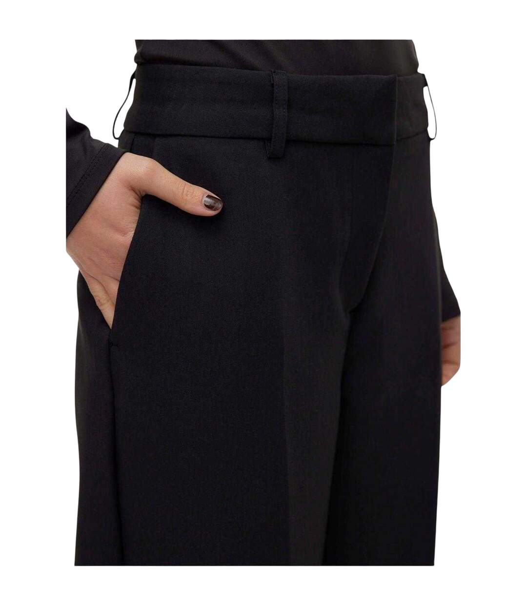 Womens/ladies Straight Chinos Black Vero Moda-3