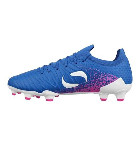 Mens Striped Firm Ground Football Boots Blue Pink Sondico