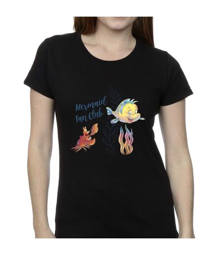 Disney T-shirt coton The Little Mermaid Club Femme/Ladies (Noir) - UTBI26354
