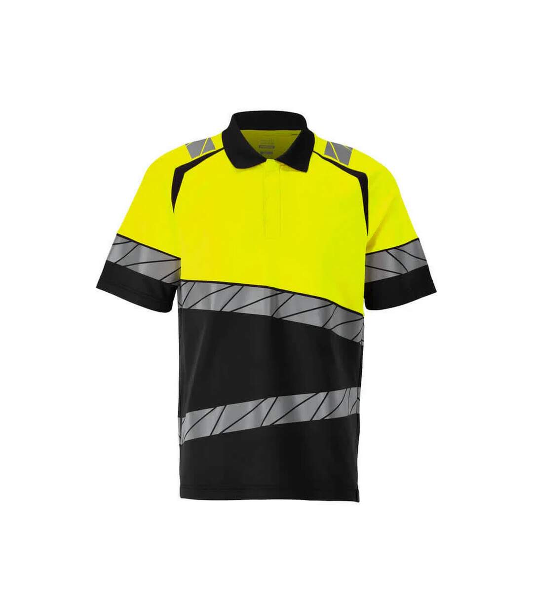Polo Accelerate Safe Femme Bleu Marine Foncé Jaune Fluo Mascot-1