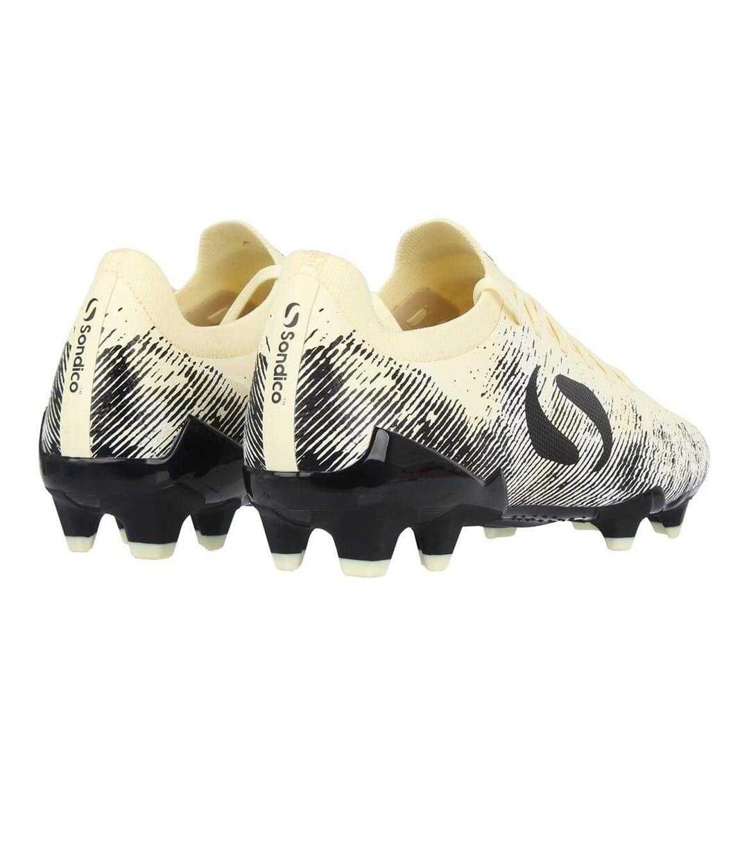 Mens Striped Firm Ground Football Boots Lemonade Black Sondico-2