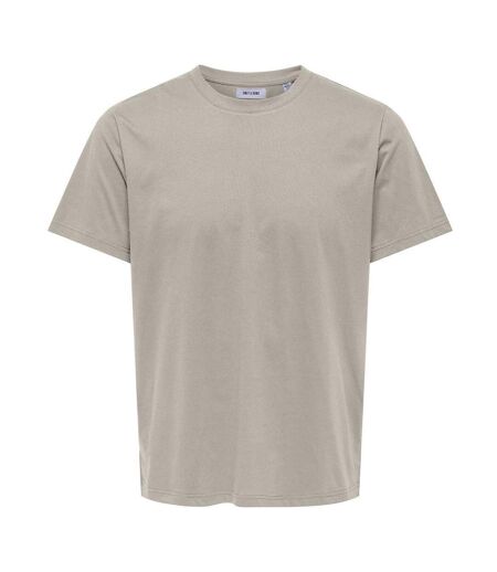 T-shirt beige homme only & sons jeff - l