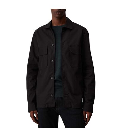 Mens Twill Boxy Overshirt Black Calvin Klein