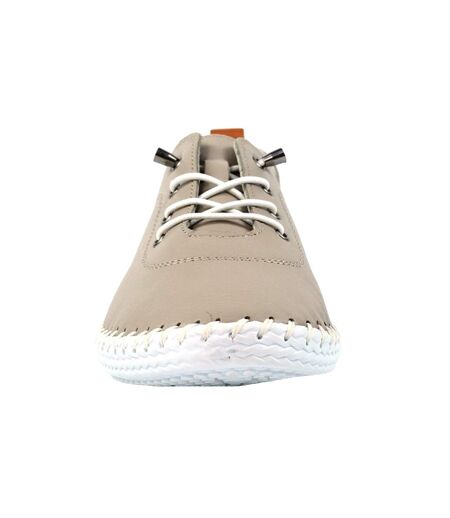 Tennis st ives femme beige gris Lunar