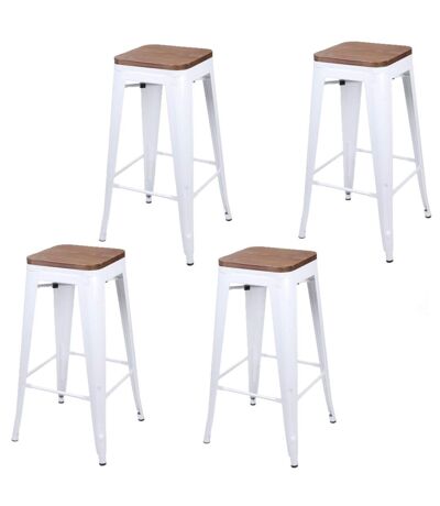 Lot de 4 Tabourets de bar vintage Liv