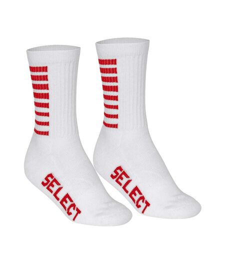X1 paire de chaussettes blanc mixte select striped