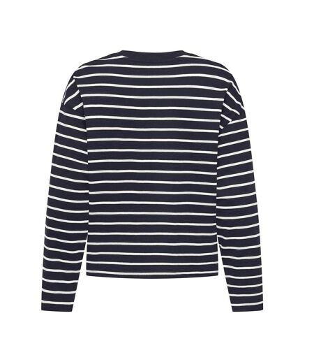 T-Shirt manches longues marine femme only happy