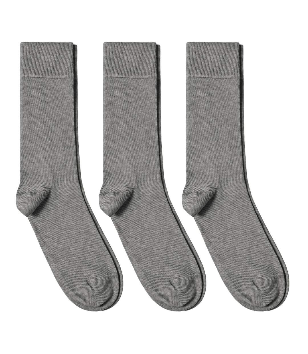 Chaussettes jersey unies – Lot 3 paires  - Fabriqué en UE