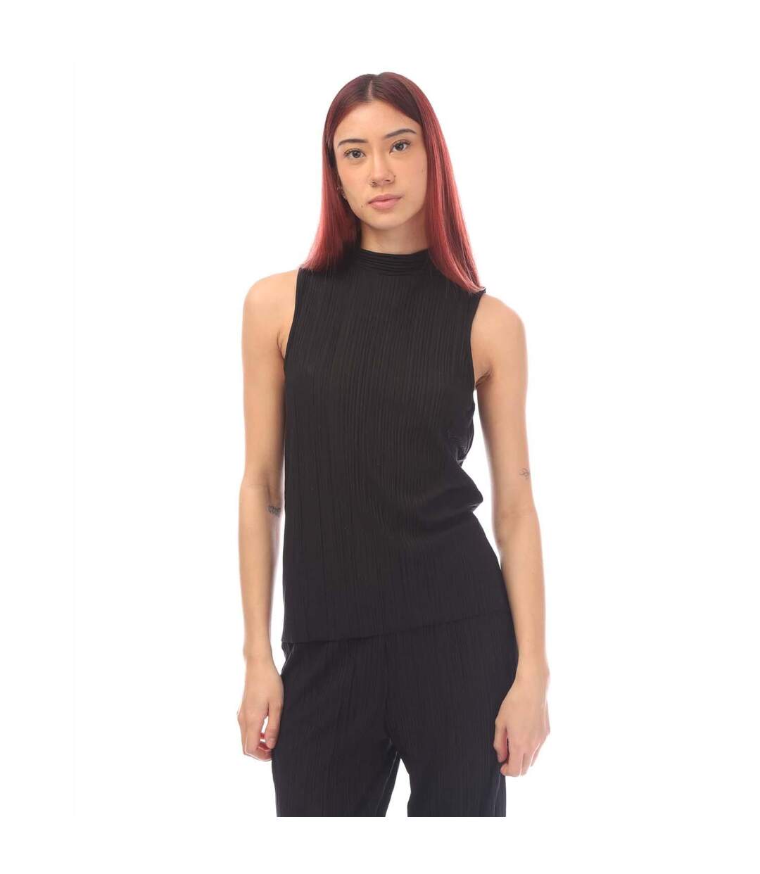 Débardeur cira plisse femme noir Vero Moda-1