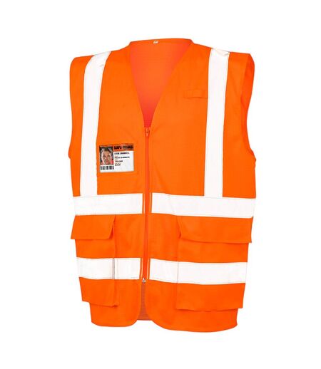 Gilet haute visibilité executive adulte orange fluo SAFE-GUARD by Result