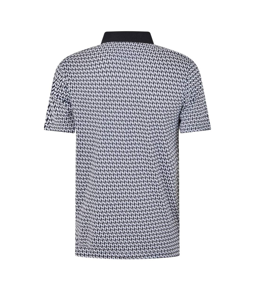 Mens Geometric Polo Shirt Black Ted Baker-2
