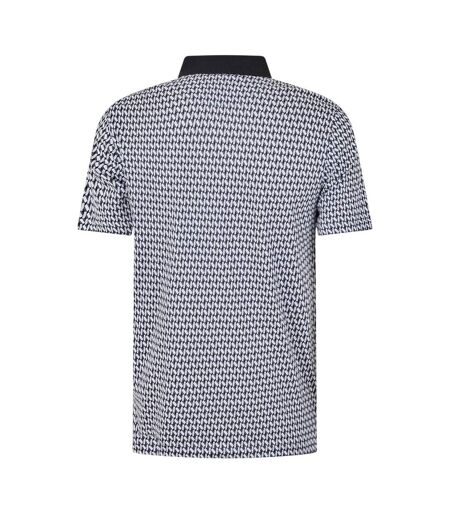 Mens Geometric Polo Shirt Black Ted Baker
