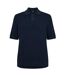 Mens Ribbed Collared Polo Shirt Dark Blue Boss-2
