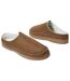 Men's Brown Faux-Suede and Sherpa Slippers