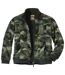 Men's Camouflage Fleece Jacket - Khaki