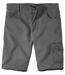 Men's Faded Grey Stretch Denim Cargo Shorts