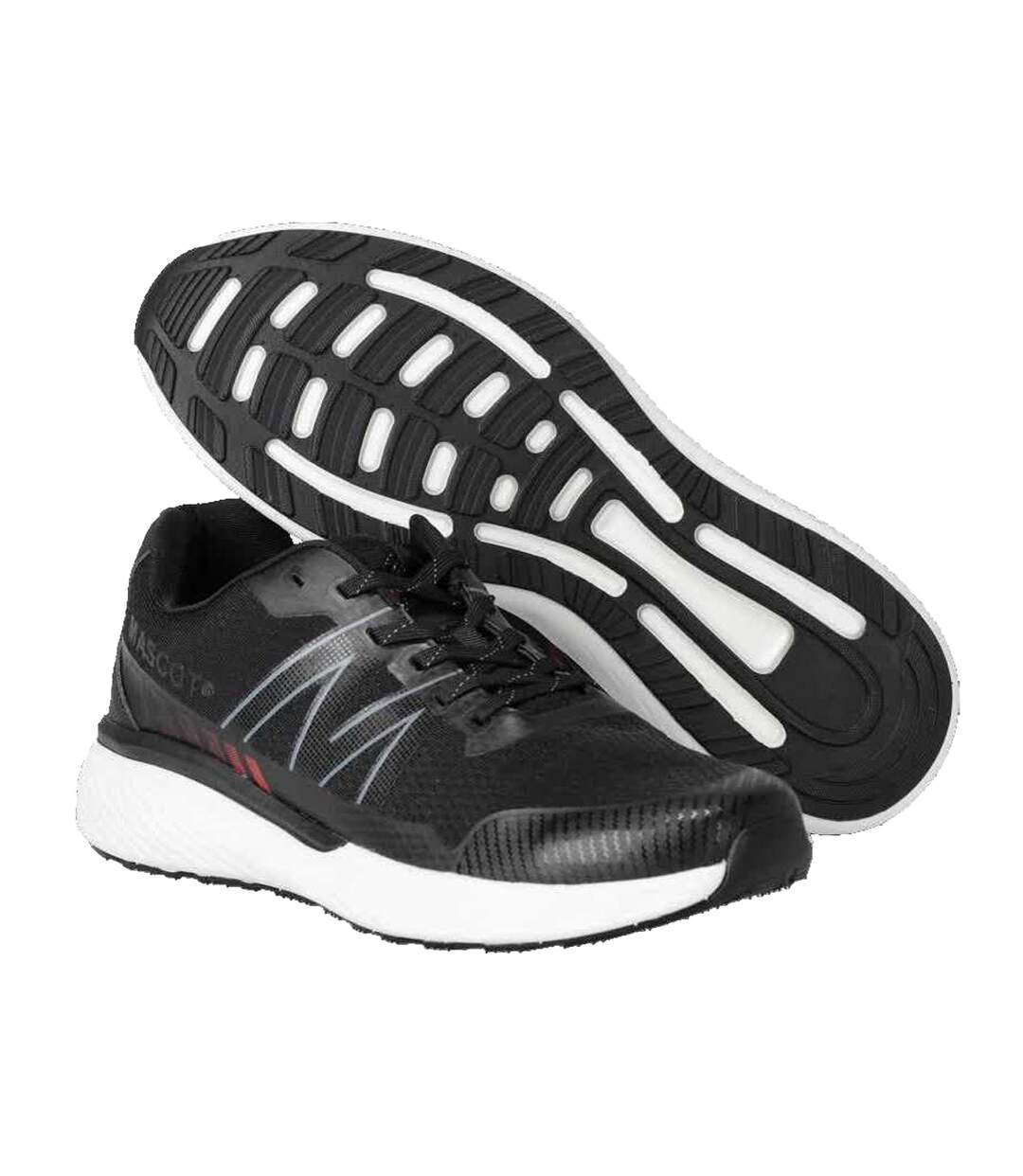 Mens Logo Microfibre Trainers Black Mascot-4