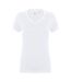 Feel good t-shirt étirable à manches courtes et col en v femme blanc Skinni Fit-1