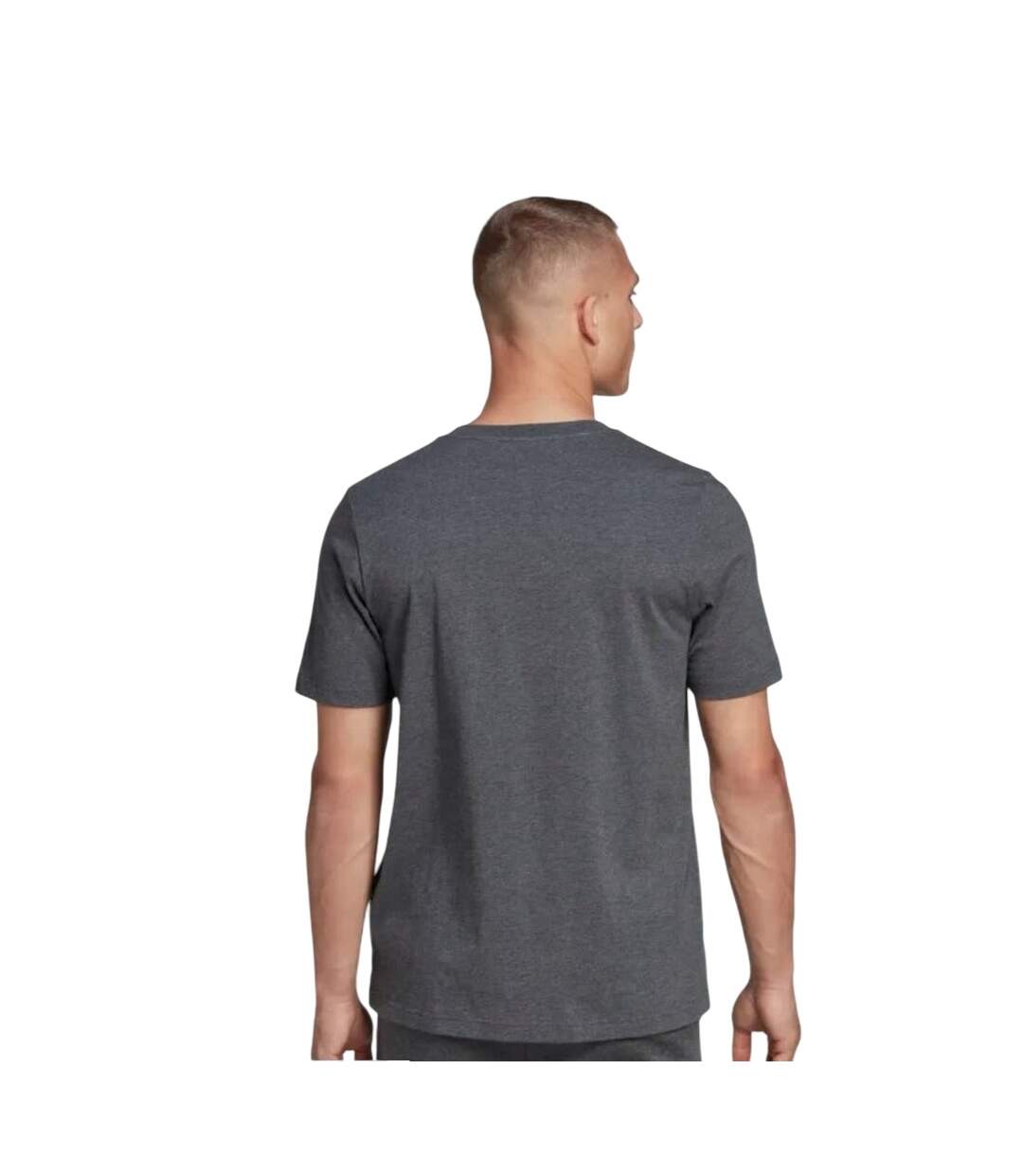 Mens Essentials Big Logo Single Jersey T-shirt Grey Adidas-3
