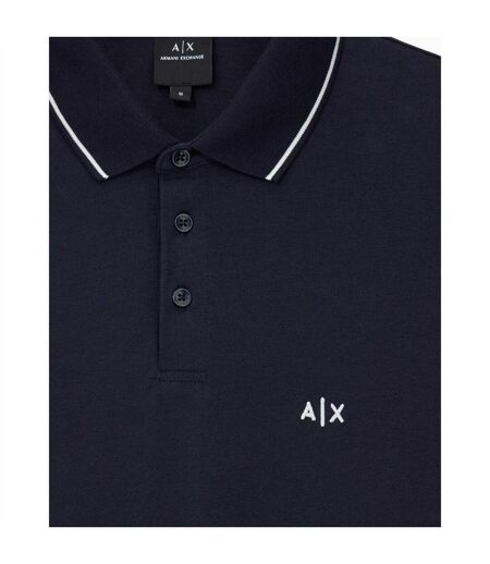 Mens Regular Short-sleeved Polo Shirt Deep Navy Armani Exchange