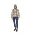 Veste femme à carreaux doublée sherpa avec patchs Vondutch-5